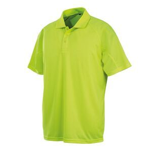 Spiro Unisex Adults Impact Performance Aircool Polo Shirt / Flo Yellow